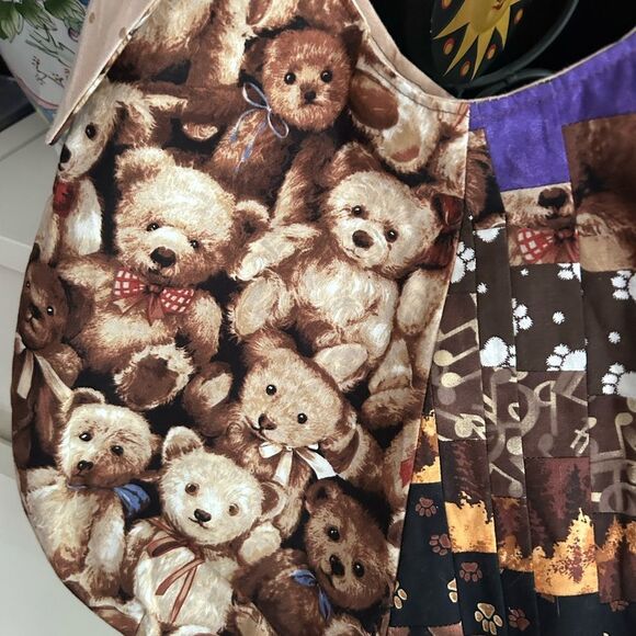 Patchwork Teddy Bear Tote Bag - Picture 11 of 16